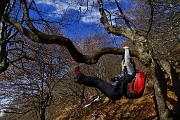 Alla croce del Monte Ocone (1363 m) dalla Forcella Alta il 20 febbraio 2016 - FOTOGALLERY